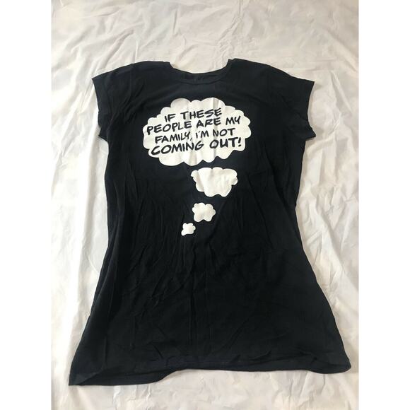 Spencer’s Mommy & Me Maternity Top “If These People Are My Family.”  extra small - Picture 1 of 1